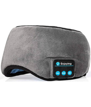 Mascherina Occhi Per Dormire Con Cuffie Wireless Integrate Bluetooth 5.0 Morbida         