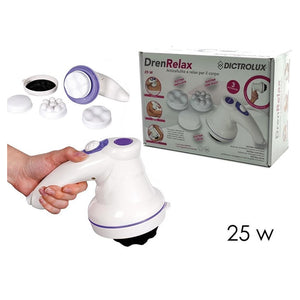 Trade Shop - Massaggiatore Anti Cellulite 25 W Con 3 Testine Differenti Per Braccia Collo Pancia -