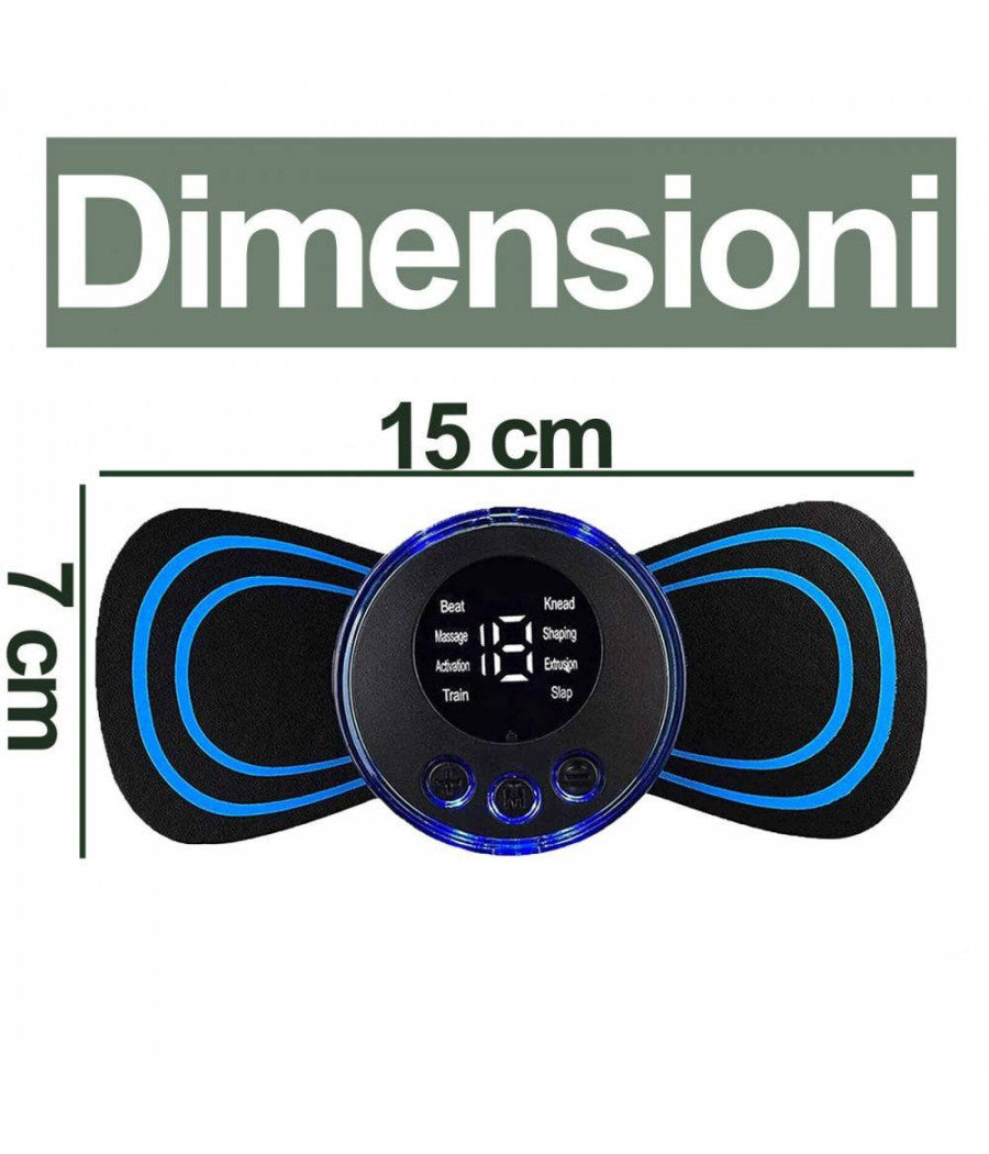 Massaggiatore Cervicale Elettrostimolatore Mini Portatile Massaggio Collo         