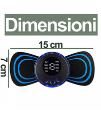 Massaggiatore Cervicale Elettrostimolatore Mini Portatile Massaggio Collo         