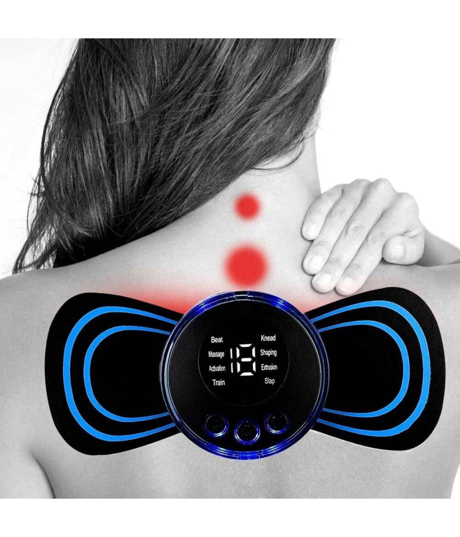 Massaggiatore Cervicale Elettrostimolatore Mini Portatile Massaggio Collo         