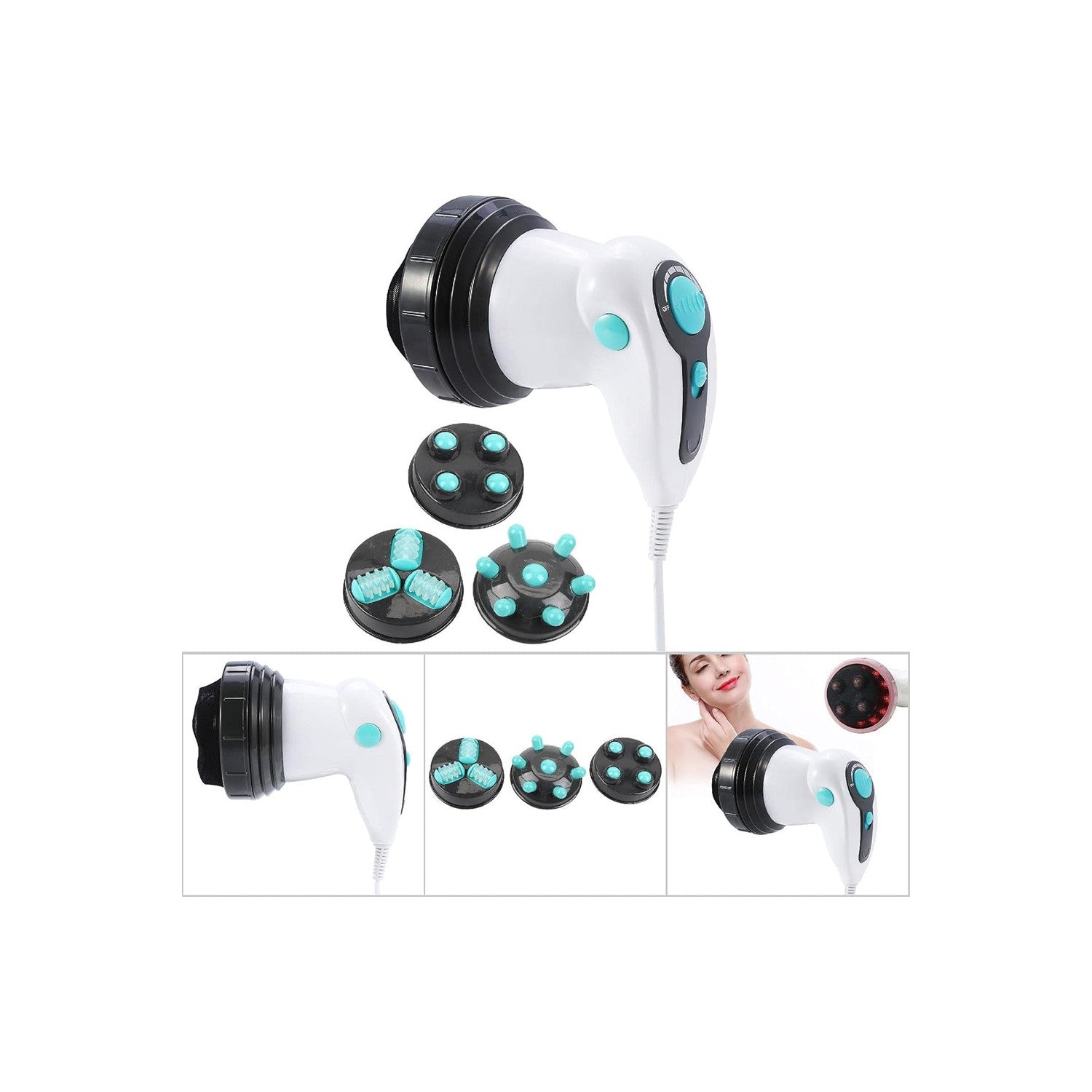 Trade Shop - Massaggiatore Corpo Dimagrante Anticellulite Vibrazione A Raggi Infrarossi Bruciagrassi Elettrica -        