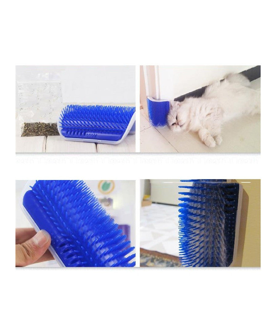 Massaggiatore Da Parete Spazzola Cardatore Peli Corti Lunghi Guanto Per Cane Gatto         