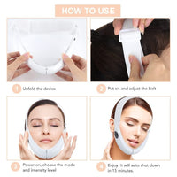 Trade Shop - Massaggiatore Elettrico Facciale Microcorrente Rassodante Riduzione Doppio Mento -