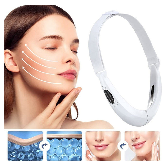 Trade Shop - Massaggiatore Elettrico Facciale Microcorrente Rassodante Riduzione Doppio Mento -
