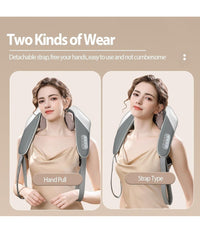 Massaggiatore Per Collo Schiena Spalle Gambe Calore Massaggiante Ricaricabile 5d         