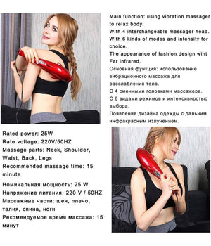 Massaggiatore Vibrante Delfino Rilassante Curativo Schiena Gambe Cervicale         