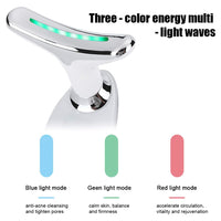 Trade Shop - Massaggiatore Viso Collo Fronte Dispositivo Facciale Ricaricabile 3 Modalità Usb         