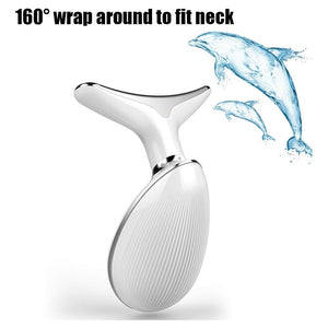 Trade Shop - Massaggiatore Viso Collo Fronte Dispositivo Facciale Ricaricabile 3 Modalità Usb         