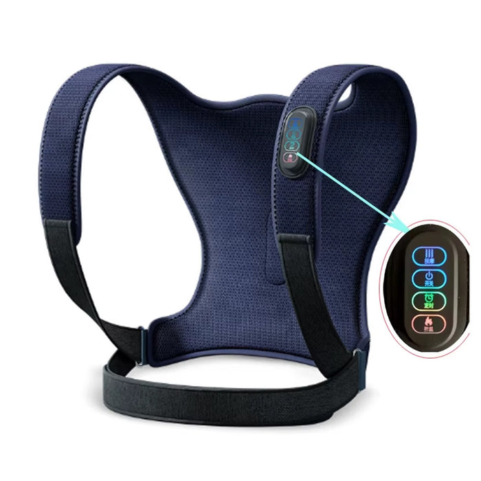 Trade Shop - Massaggiatore Wireless Riscaldante Per Schiena Spalle 3 Livelli Sollievo Dolore         