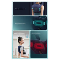 Trade Shop - Massaggiatore Wireless Riscaldante Per Schiena Spalle 3 Livelli Sollievo Dolore         