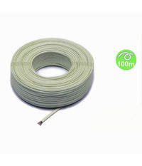 Matassa Da 100mt Cavo Telefonico 4c Piatto Con Rivestimento Colore Avorio 31424         