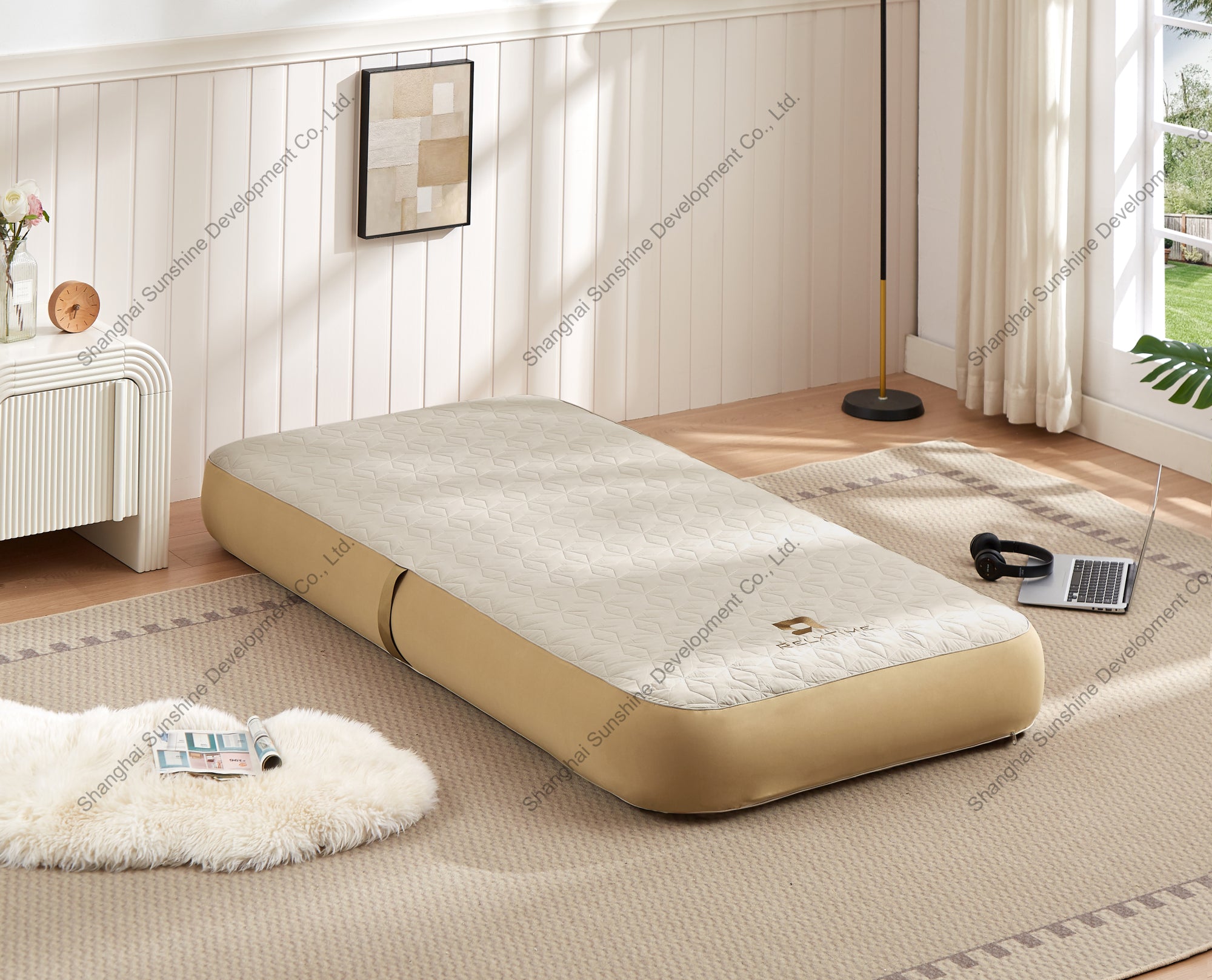 Materasso gonfiabile - RELXTIME - Modèle Single - In Dropstich - 200 x 100 x 20 cm