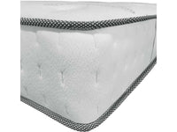 Materasso a molle e memory foam "Josey" - 90 x 190 cm - Bianco / Grigio