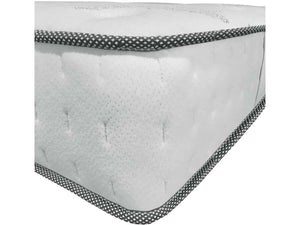 Materasso a molle e memory foam "Josey" - 90 x 190 cm - Bianco / Grigio