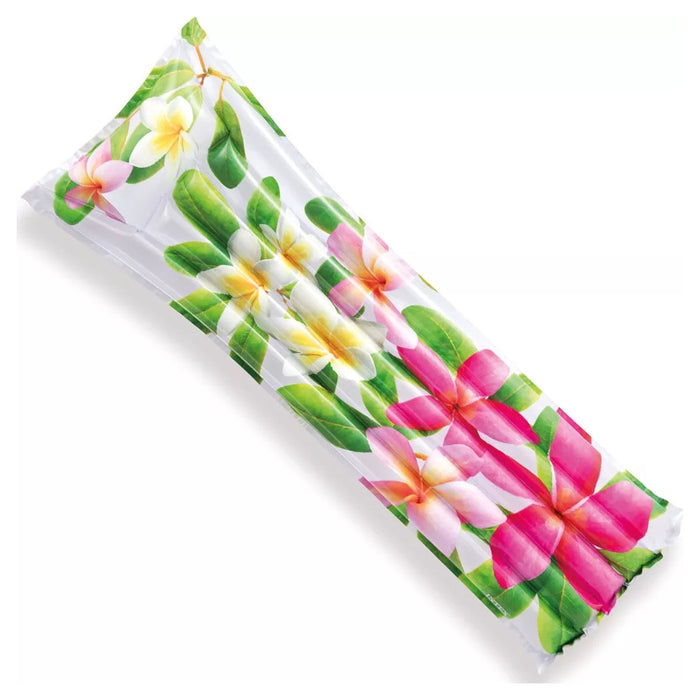 Trade Shop - Materassino Ad Aria Gonfiabile Galleggiante Fantasia Florale Tropicale 183x69cm 019961 -