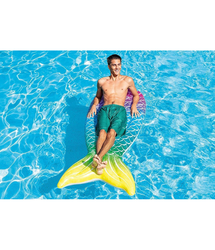 Materassino Design Coda Sirena Multicolor 178x71x18 Cm Gonfiabile Piscina 58788         