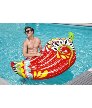 Materassino Fashion Peperoncino Ispirazione Azteca 195x99 Cm Mare Piscina 43490         