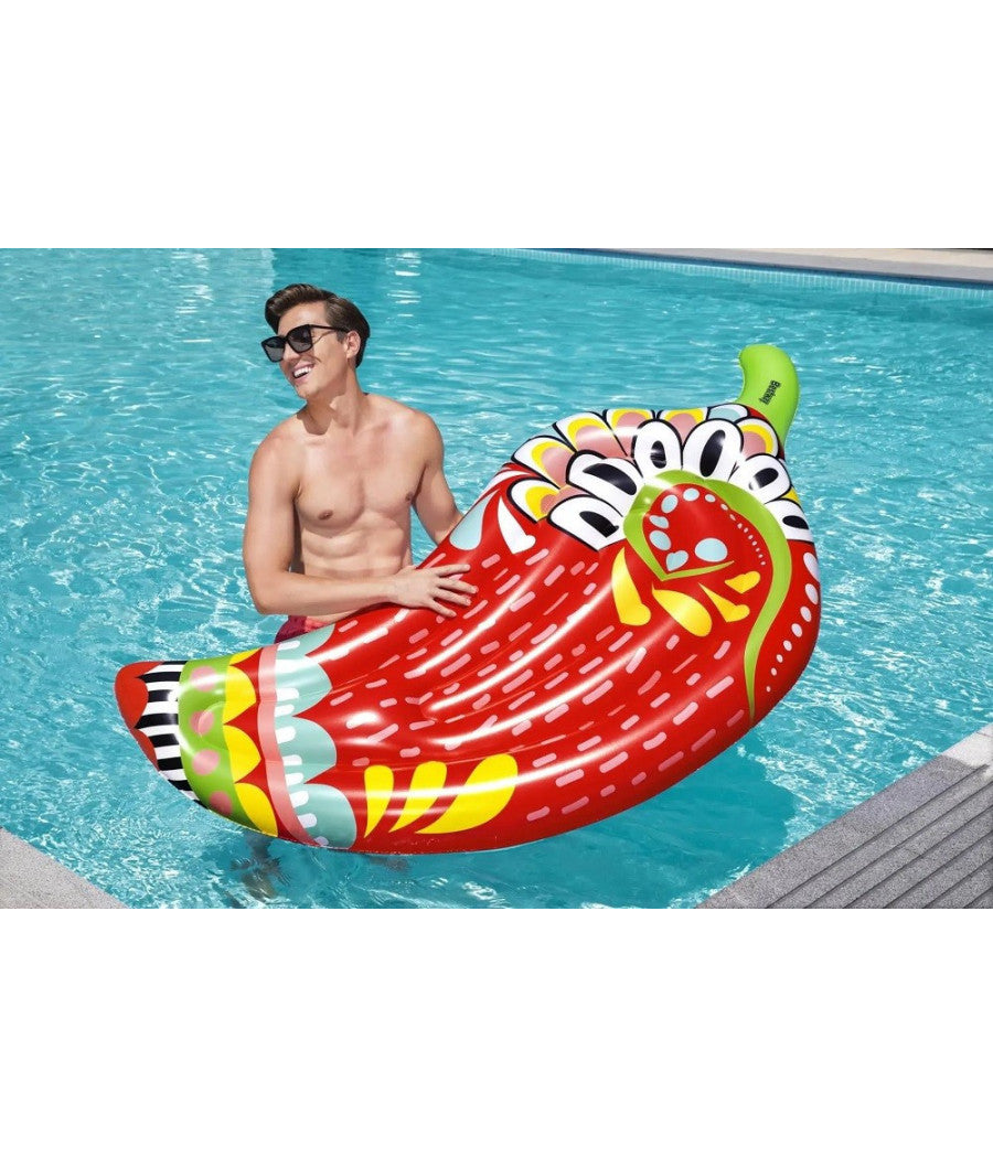 Materassino Fashion Peperoncino Ispirazione Azteca 195x99 Cm Mare Piscina 43490         