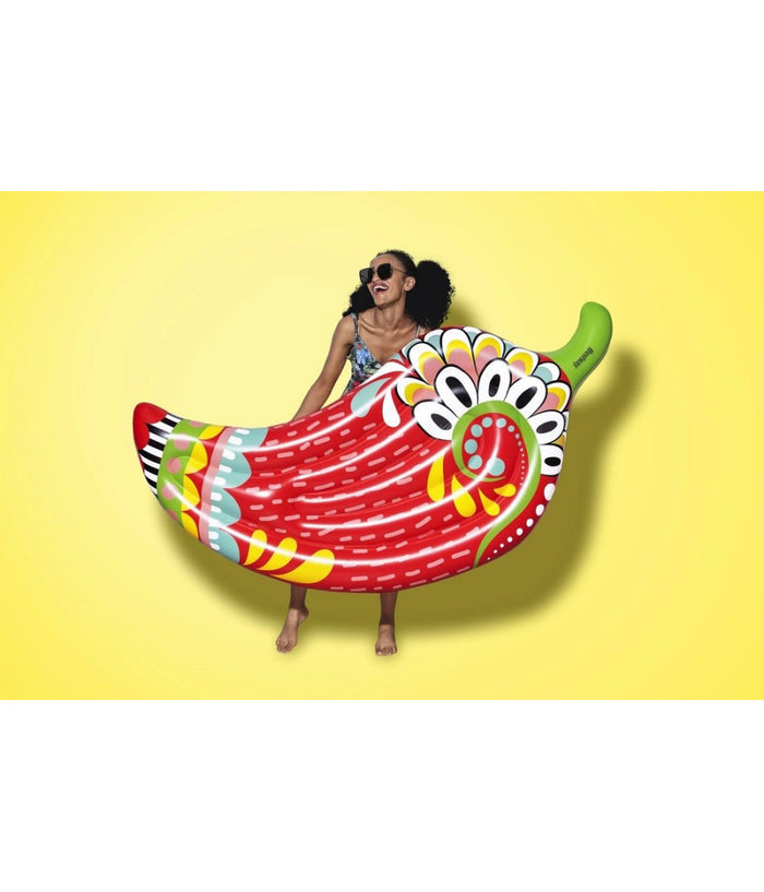 Materassino Fashion Peperoncino Ispirazione Azteca 195x99 Cm Mare Piscina 43490         