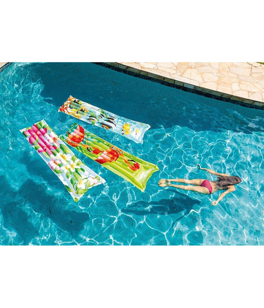 Materassino Floreale 183x69 Cm Multicolore Piscina Mare Fantasie Assortite 59720         