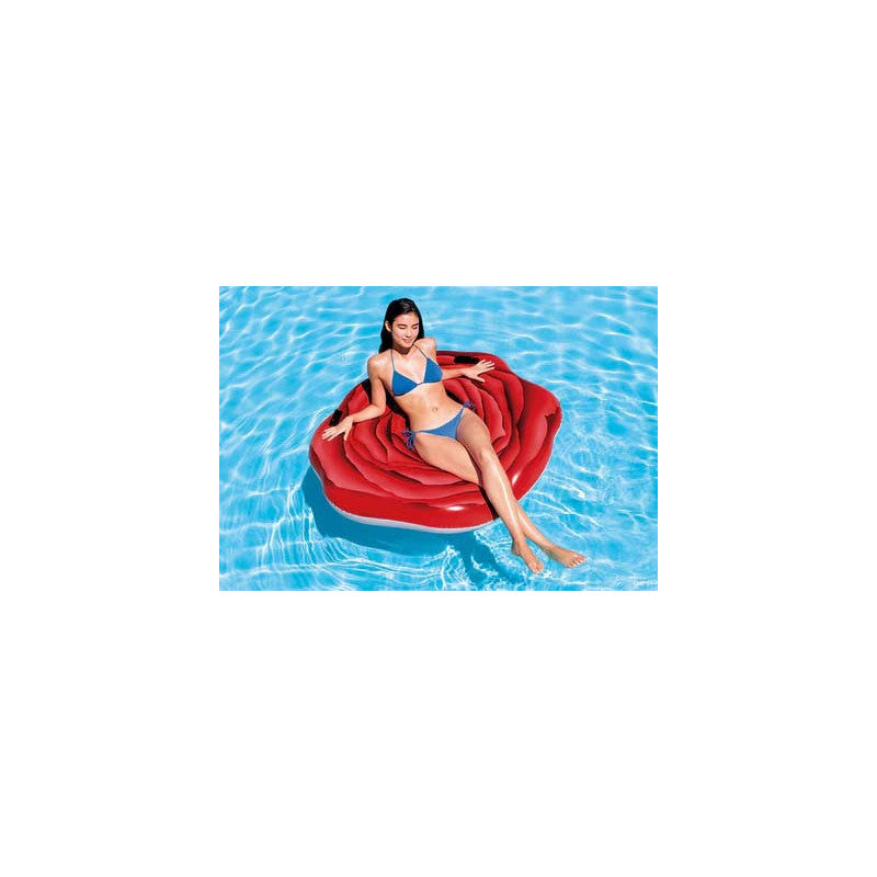 Materassino Forma Rosa Rossa Gonfiabile per Piscina Intex 137x132 cm