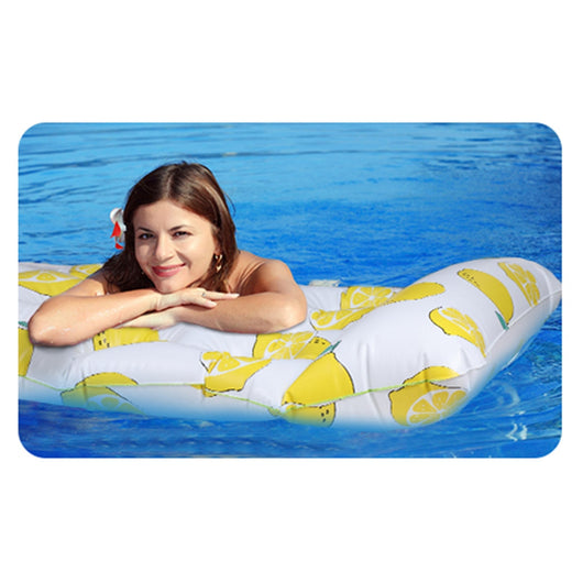 Trade Shop - Materassino Galleggiante Gonfiabile Con Poggiatesta Piscina Design Limoni 180x88cm 628530 -
