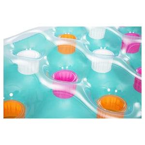 Trade Shop - Materassino Gonfiabile 18 Buchi Fashion Mare Piscina Traparente Colorato 188x71cm 019951 -