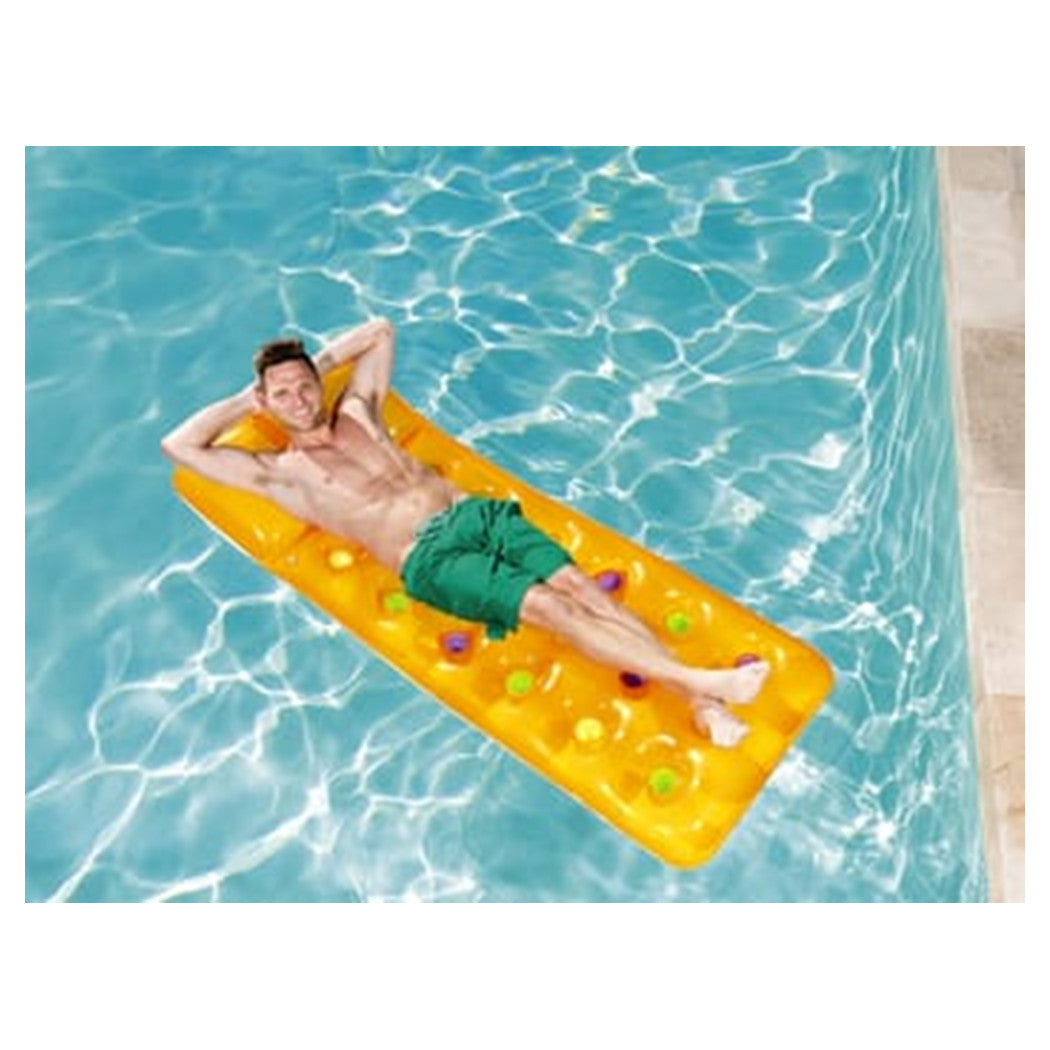 Trade Shop - Materassino Gonfiabile 18 Buchi Fashion Mare Piscina Traparente Colorato 188x71cm 019951 -