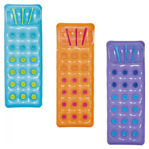 Trade Shop - Materassino Gonfiabile Con Cuscino 18 Buchi 188x71 Cm 3 Colori Estate Piscina Mare 43015 -