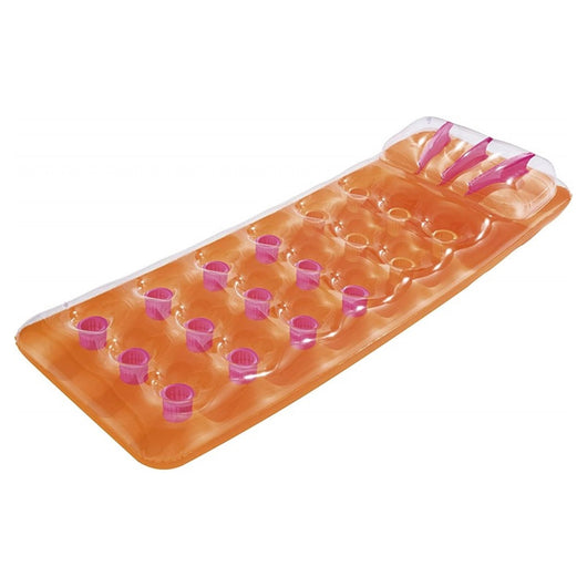 Trade Shop - Materassino Gonfiabile Con Cuscino 18 Buchi 188x71 Cm 3 Colori Estate Piscina Mare 43015 -