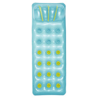 Trade Shop - Materassino Gonfiabile Con Cuscino 18 Buchi 188x71 Cm 3 Colori Estate Piscina Mare 43015 -