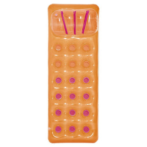 Trade Shop - Materassino Gonfiabile Con Cuscino 18 Buchi 188x71 Cm 3 Colori Estate Piscina Mare 43015 -