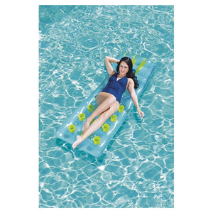 Trade Shop - Materassino Gonfiabile Con Cuscino 18 Buchi 188x71 Cm 3 Colori Estate Piscina Mare 43015 -