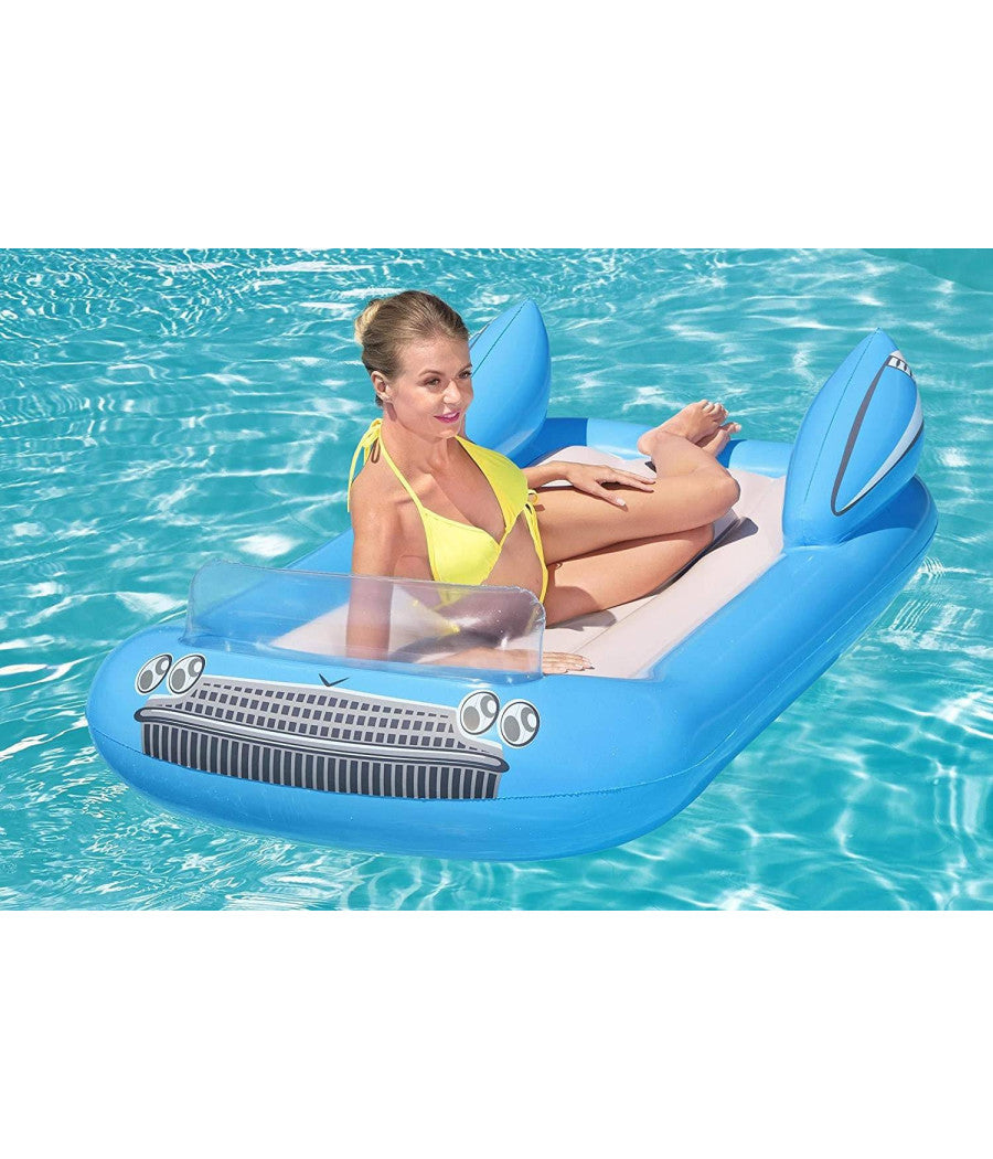 Materassino Gonfiabile Convertibile A Forma Di Auto Mare Piscina 190 X 128 Cm         