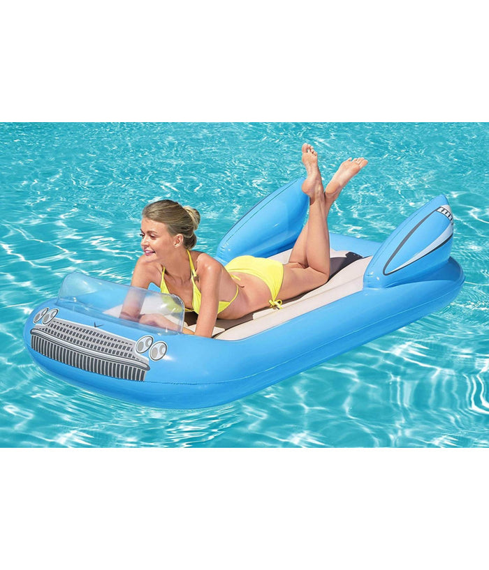 Materassino Gonfiabile Convertibile A Forma Di Auto Mare Piscina 190 X 128 Cm         