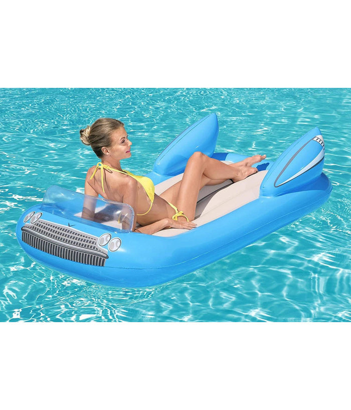 Materassino Gonfiabile Convertibile A Forma Di Auto Mare Piscina 190 X 128 Cm         