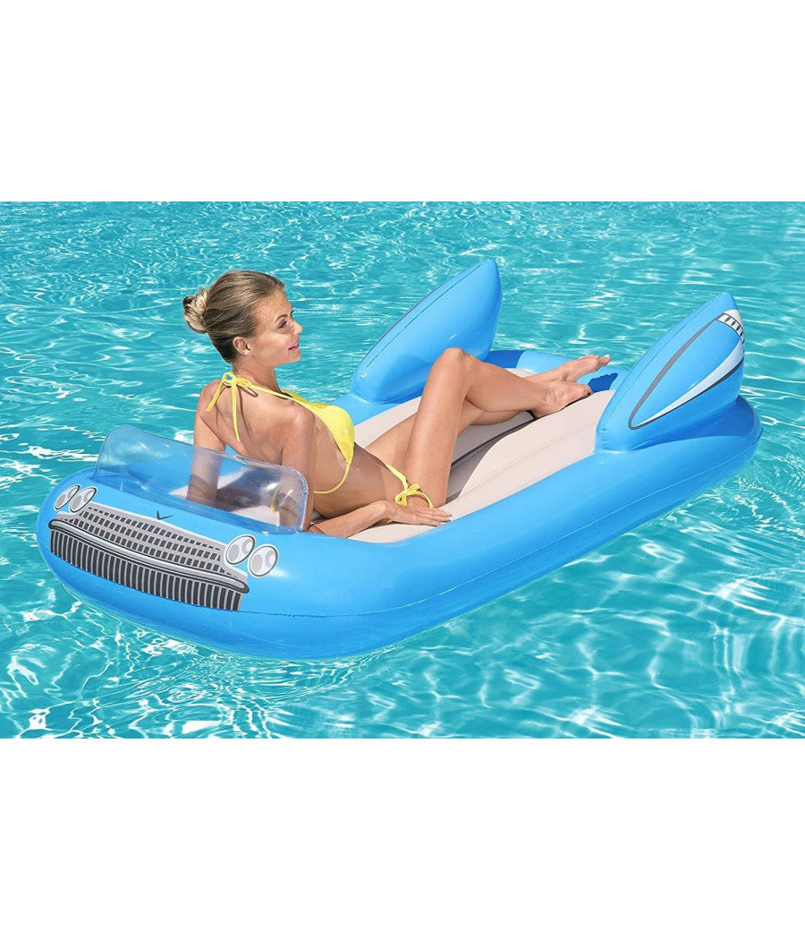 Materassino Gonfiabile Convertibile A Forma Di Auto Mare Piscina 190 X 128 Cm         