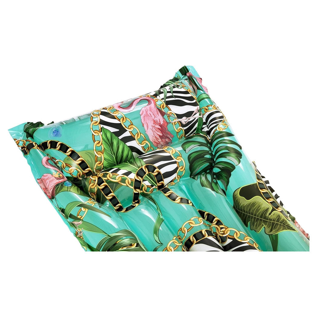 Trade Shop - Materassino Gonfiabile Fantasia Floreale 183x69cm Per Mare Spiaggia Piscina 019962 -