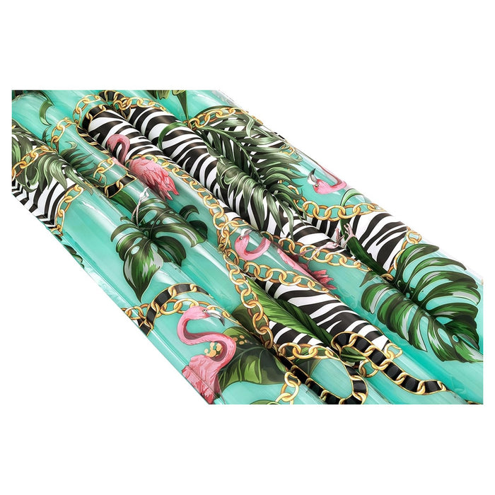 Trade Shop - Materassino Gonfiabile Fantasia Floreale 183x69cm Per Mare Spiaggia Piscina 019962 -