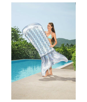 Materassino Gonfiabile Fashion Coda A Sirena Iridescente 193x101cm Piscina 43413         