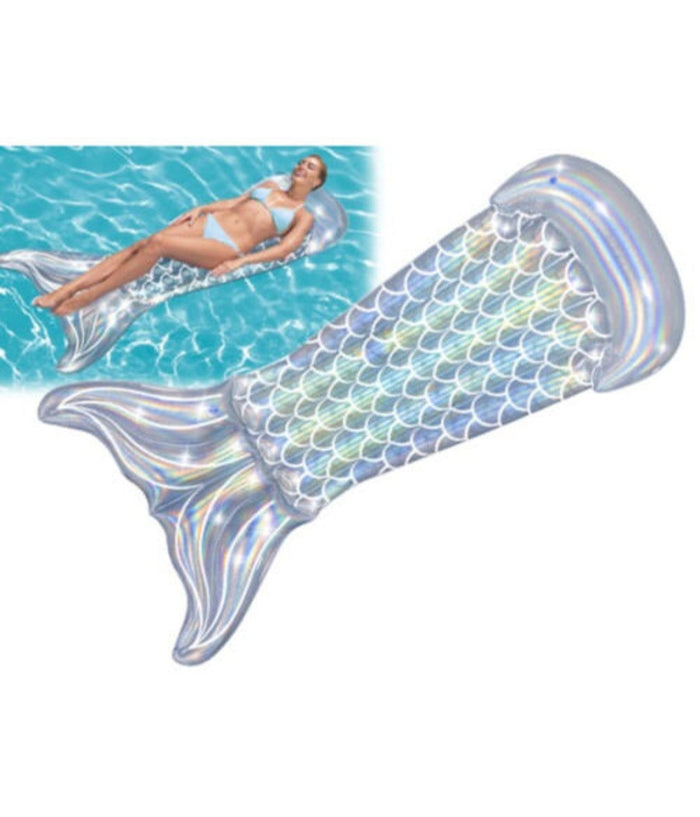 Materassino Gonfiabile Fashion Coda A Sirena Iridescente 193x101cm Piscina 43413         