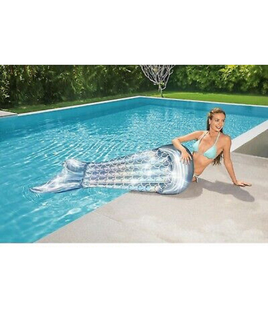 Materassino Gonfiabile Fashion Coda A Sirena Iridescente 193x101cm Piscina 43413         