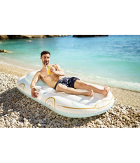 Materassino Gonfiabile Galleggiante Piscina 228x108cm Portabibite Maniglie 43651         