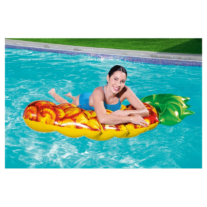 Trade Shop - Materassino Gonfiabile Grafica Realistica Ananas Galleggiante Piscina 174x96cm 016162 -