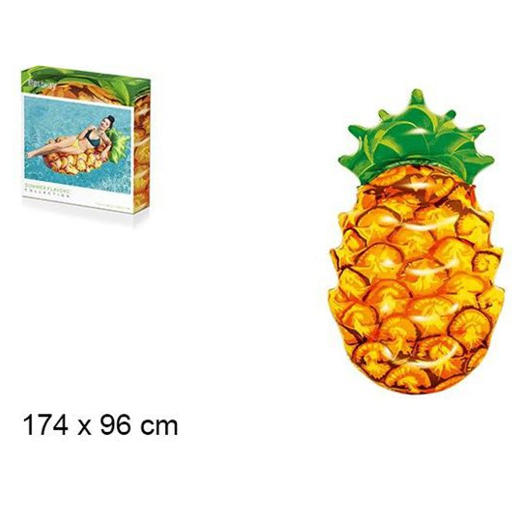 Trade Shop - Materassino Gonfiabile Grafica Realistica Ananas Galleggiante Piscina 174x96cm 016162 -