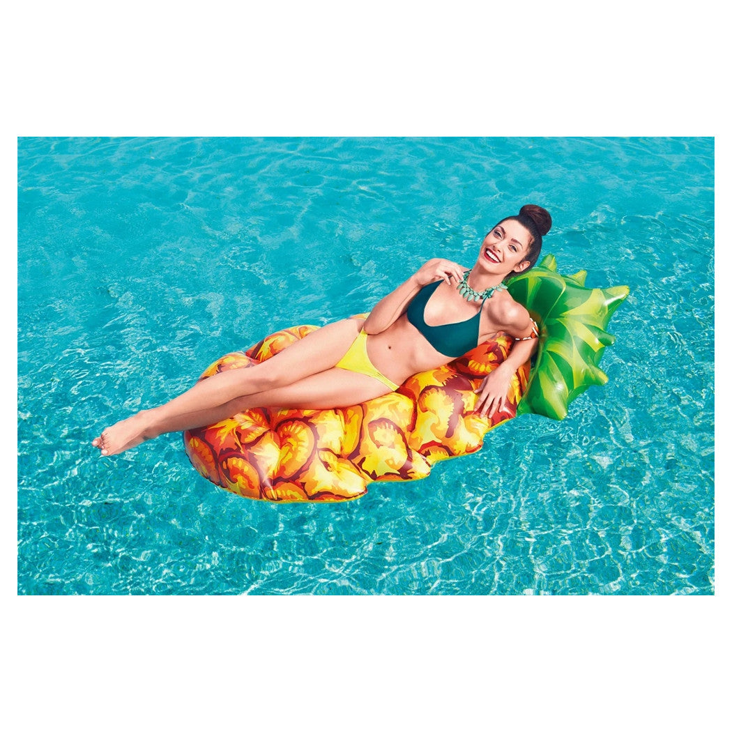 Trade Shop - Materassino Gonfiabile Grafica Realistica Ananas Galleggiante Piscina 174x96cm 016162 -