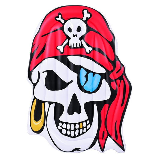 Trade Shop - Materassino Gonfiabile Isola Galleggiante A Forma Di Teschio Pirata 159x120cm 016146 -