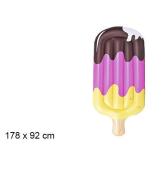 Materassino Gonfiabile Per Piscina Mare Materasso Gelato Ice Cream 178 X 92 Cm         