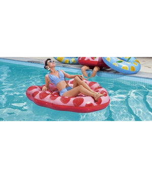 Materassino Gonfiabile Profumato Lampone 165x151cm Moda Mare Acqua Piscina 43396         